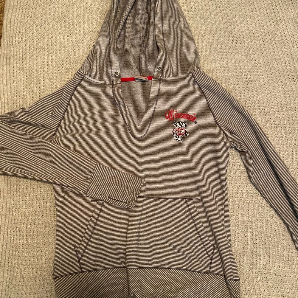 Women’s Wisconsin v-neck hoodie